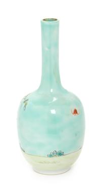 A Chinese Famille Rose Porcelain Bottle Vase