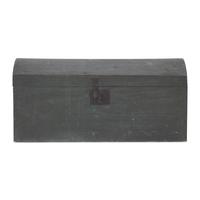 A Federal Blue-Painted Pine Domed Blanket Chest