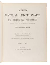 [HARDY, Thomas (1840-1928), his copy] -- [OXFORD ENGLISH DICTIONARY]. A New English Dictionary on Historical Principles . James A. H. Murray, editor. Oxford: at the Clarendon Press, 1888-1933.