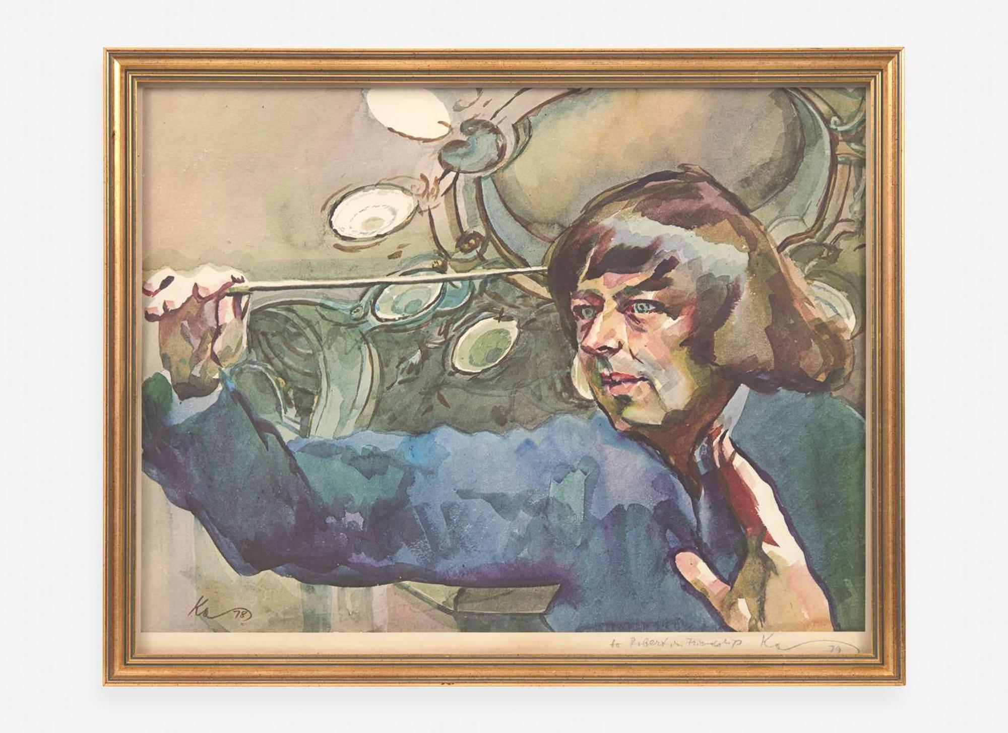 Henry Koerner (American/Austrian, 1915–1991) - Portrait of a Man in a Field together with The Composer