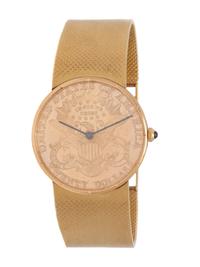 18K YELLOW GOLD US $20 COIN WATCH