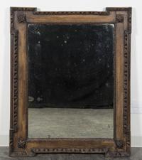 A Continental Carved Walnut Mirror Height 49 x width 39 3/4 inches. — 19TH CENTURY