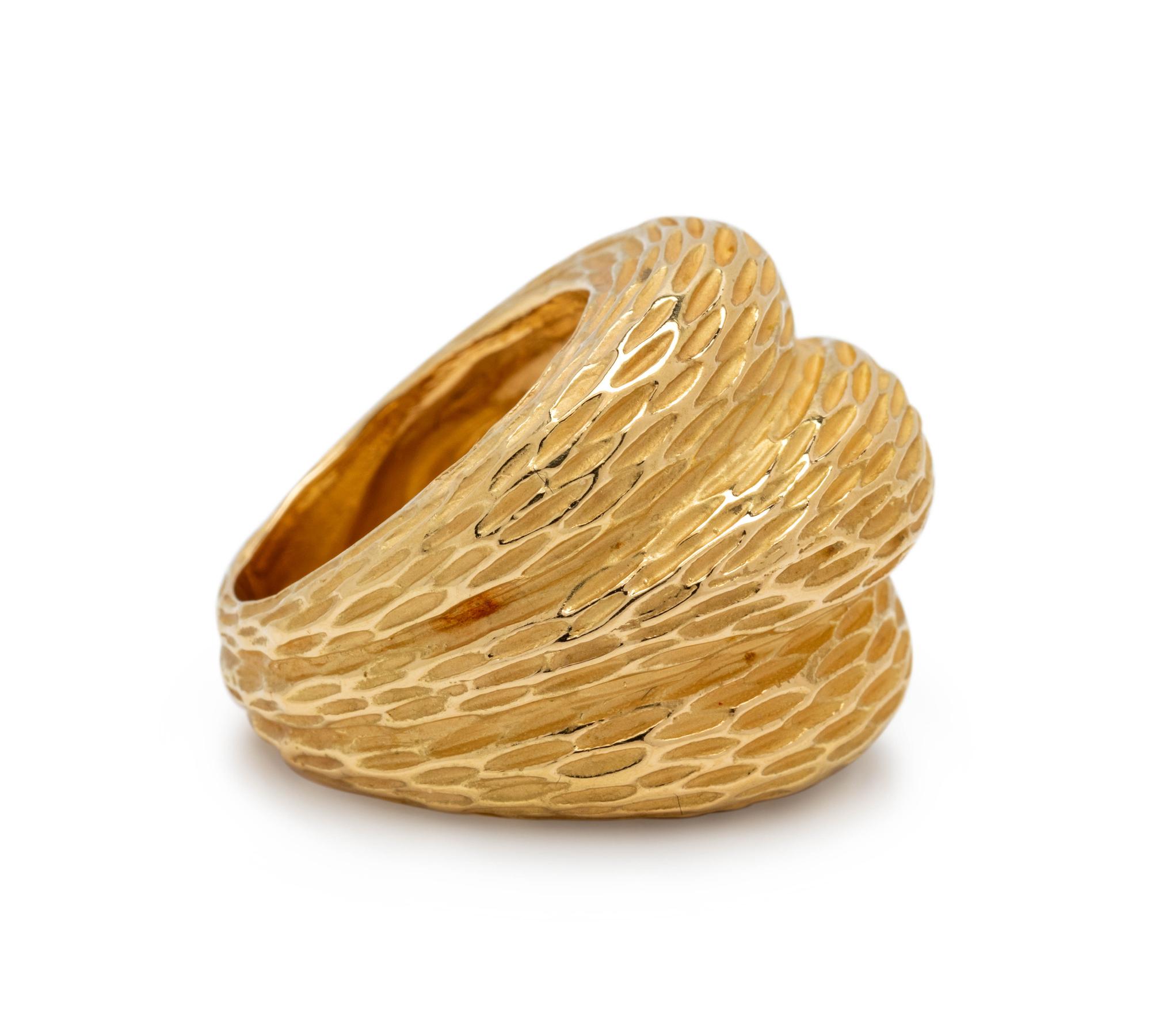 YELLOW GOLD BOMBE RING