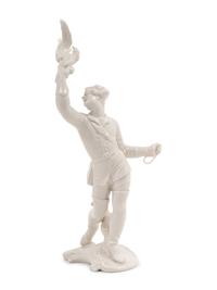 A Nymphenburg Porcelain Figure of a Falconer
