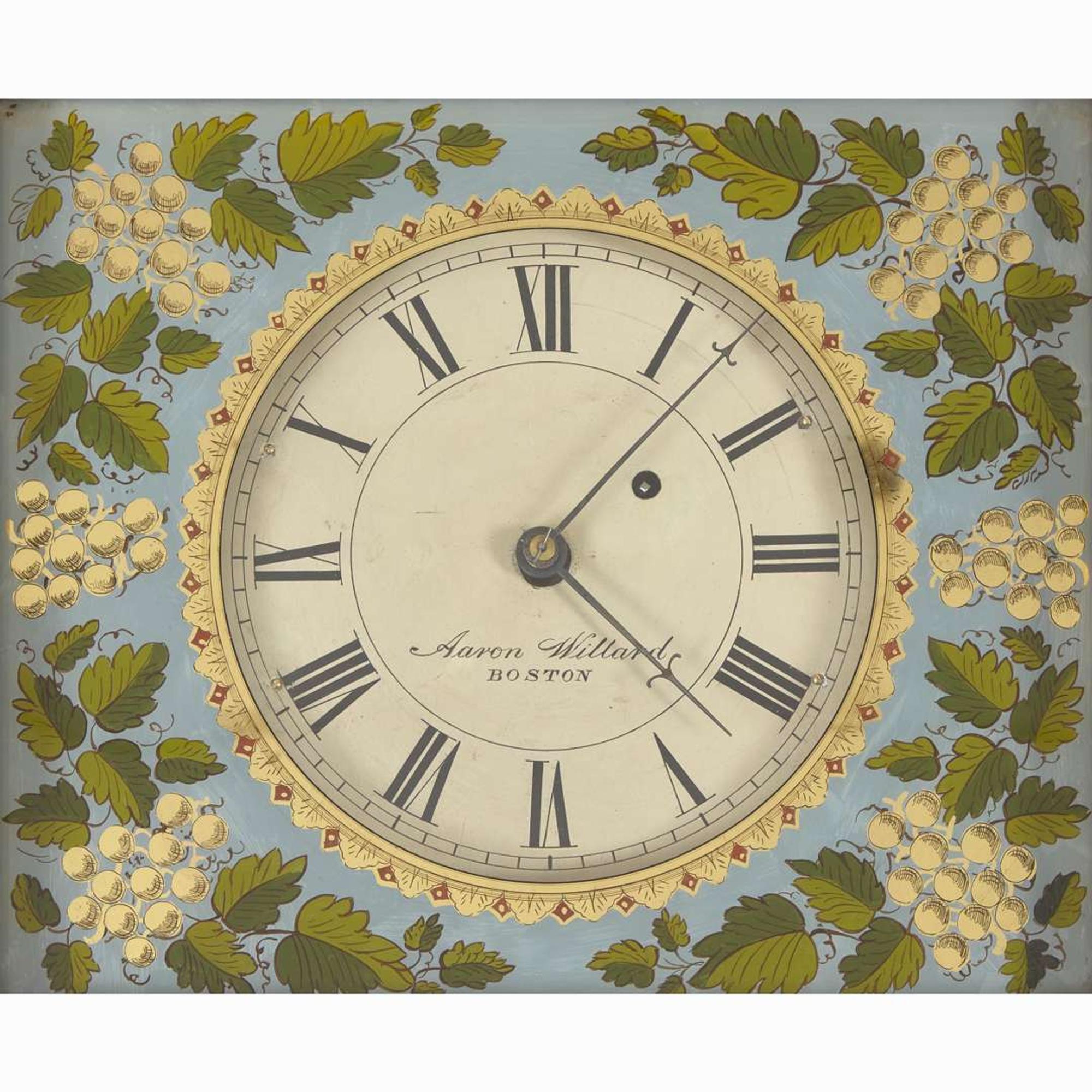 A giltwood and églomisé pier glass with clock Aaron Willard (1757-1844), Boston, MA, early 19th century