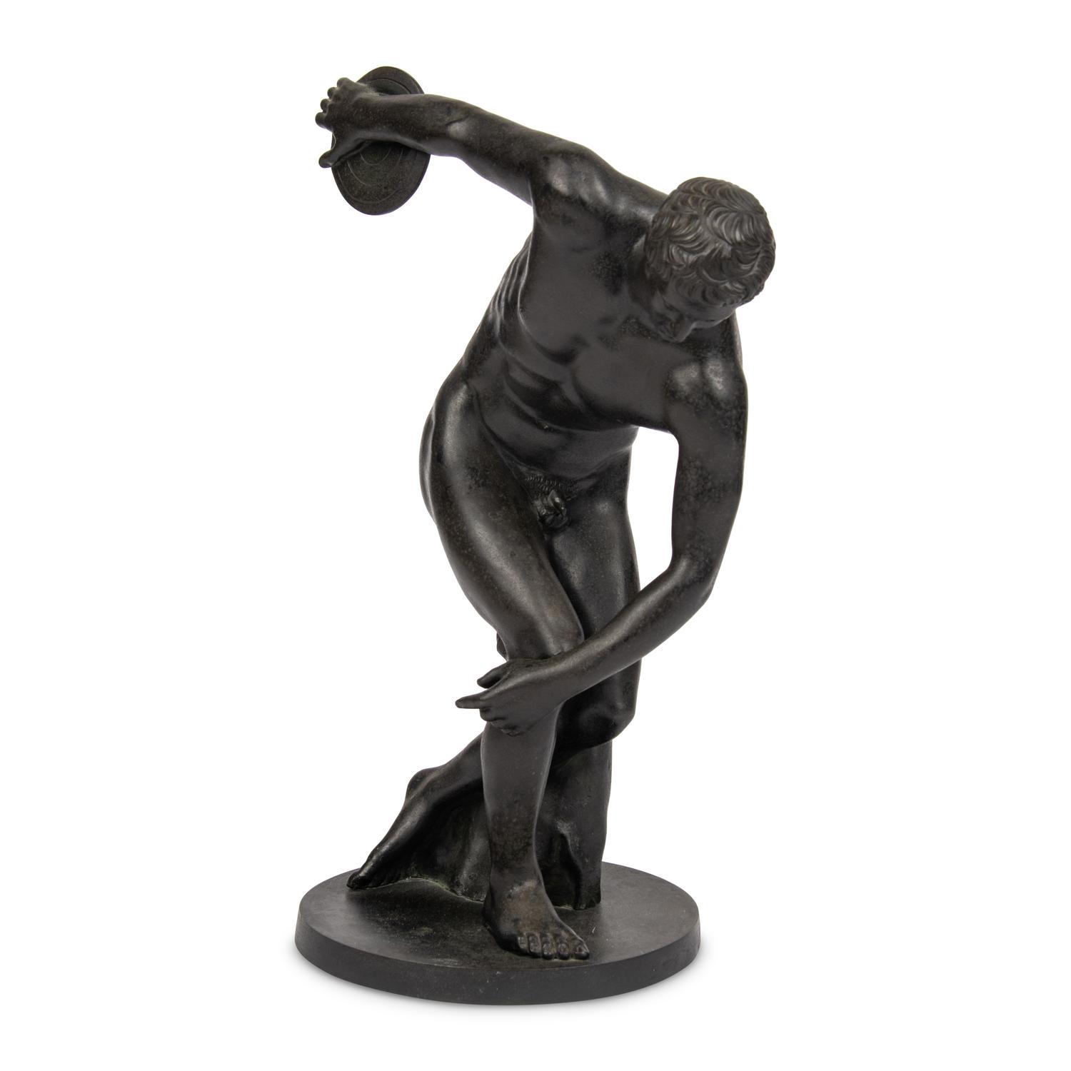 A Grand Tour Bronze Figure of Discobolos