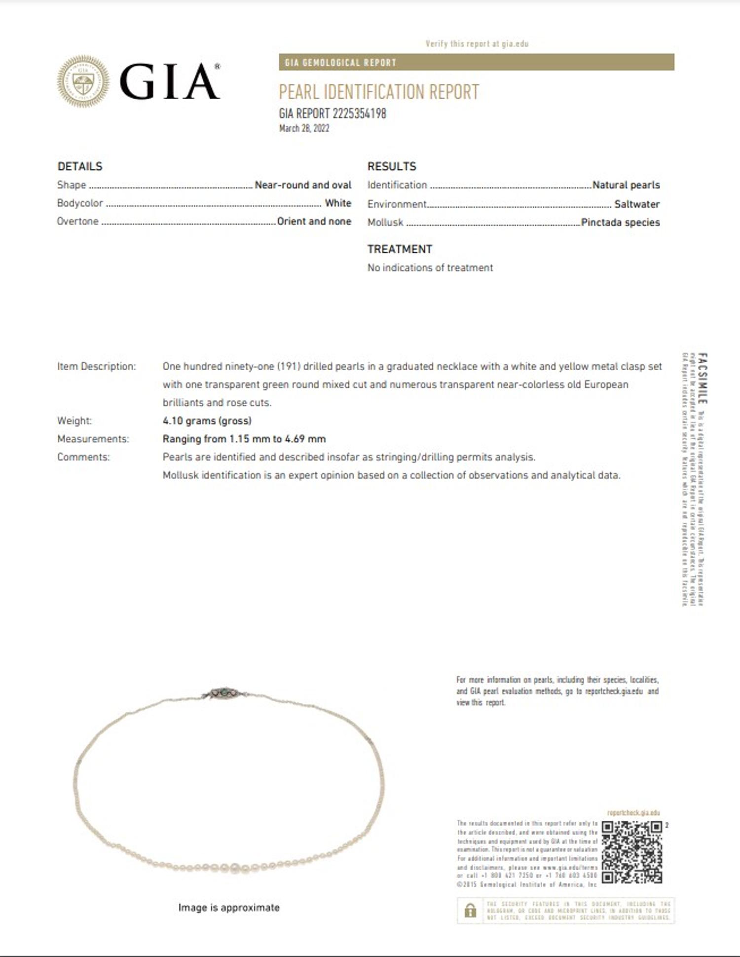 ANTIQUE, NATURAL PEARL NECKLACE