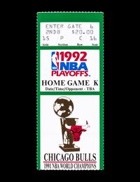 A June 3, 1992 Chicago Bulls vs. Portland Trail Blazers NBA Finals Game One Ticket Stub (Michael Jordan "The Shrug" Game)