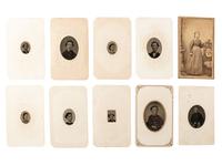 [EARLY PHOTOGRAPHY]. A group of 24 daguerreotypes, ambrotypes, tintypes, and CDVs of children of varying ages, incl. a young boy posed with his dog.