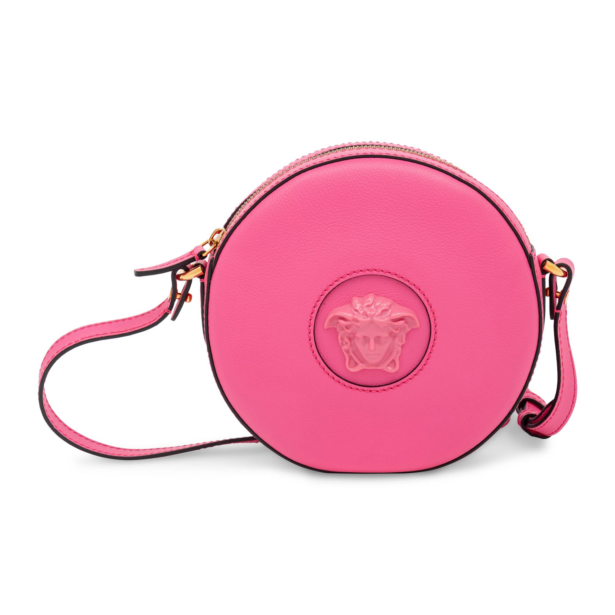 Versace, La Medusa Crossbody in Pink Leather
