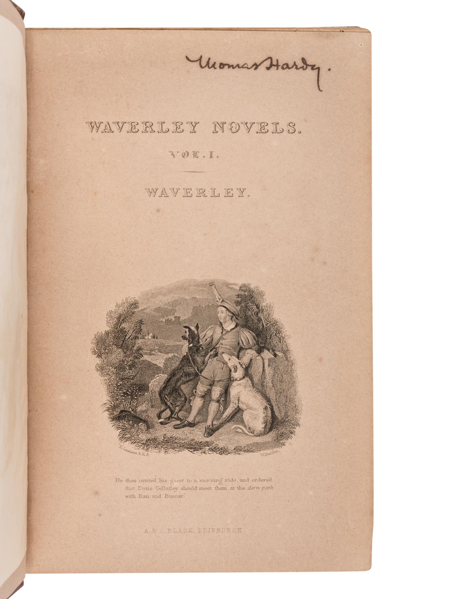 [HARDY, Thomas (1840-1928), his copies]. A group of 4 works from the author's library at Max Gate, comprising: