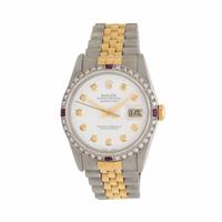 Rolex, Ref. 16233, Stainless Steel and 18K Yellow Gold 'Datejust' Watch with Aftermarket Dial and Bezel, with Box & Booklet