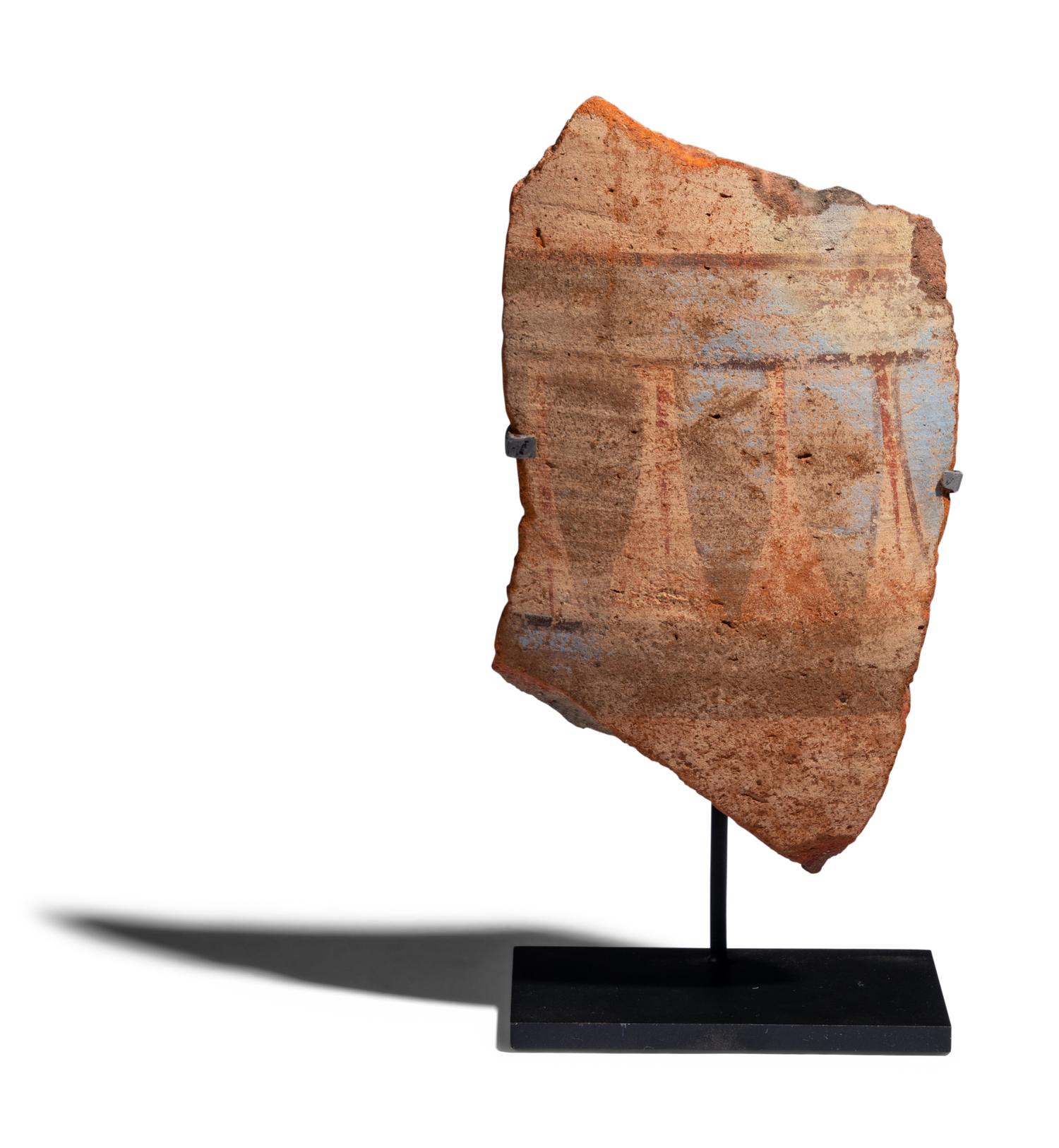 An Egyptian Polychrome Pottery Fragment