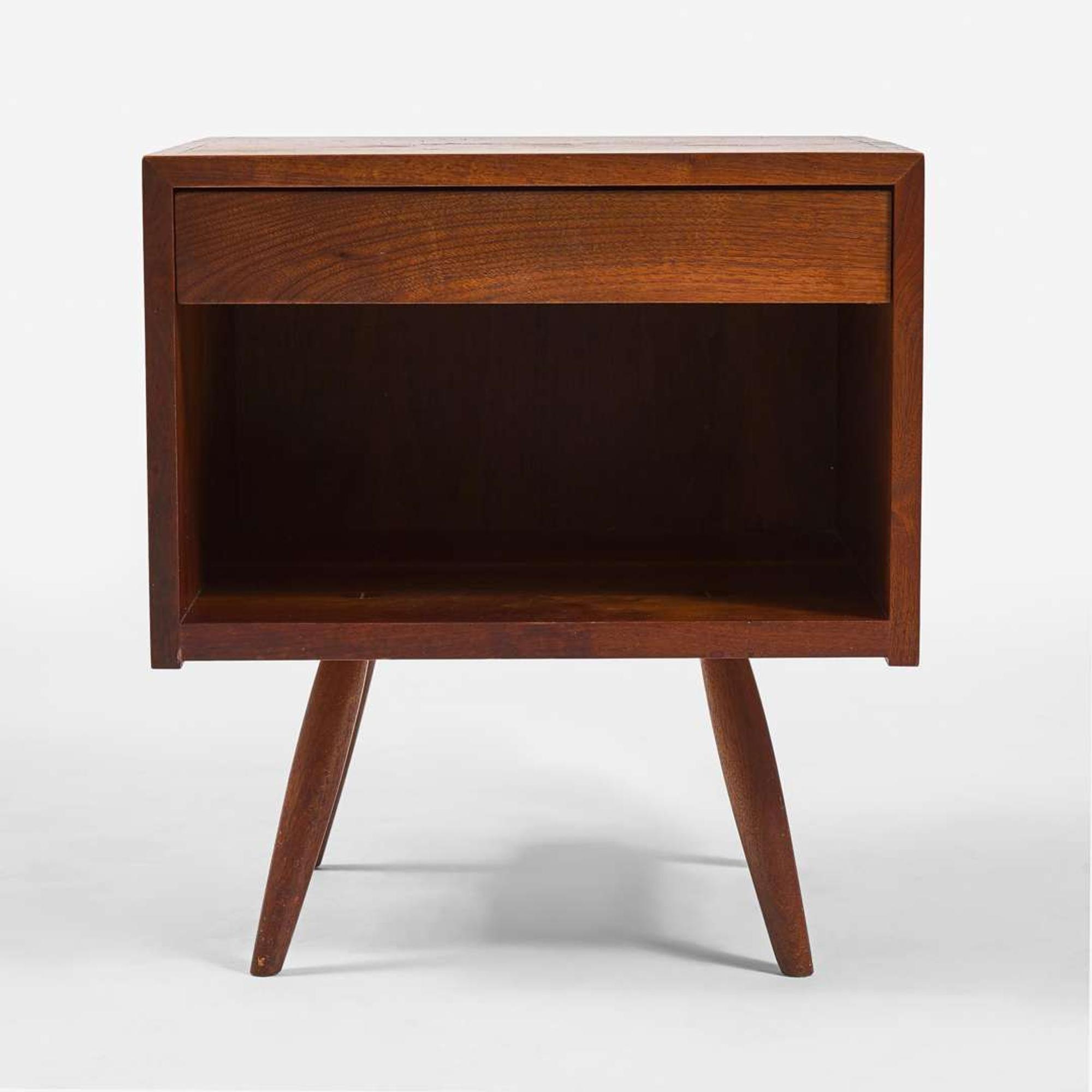 George Nakashima (American, 1905-1990) "Swett" Bedside Table, New Hope, Pennsylvania, 1971