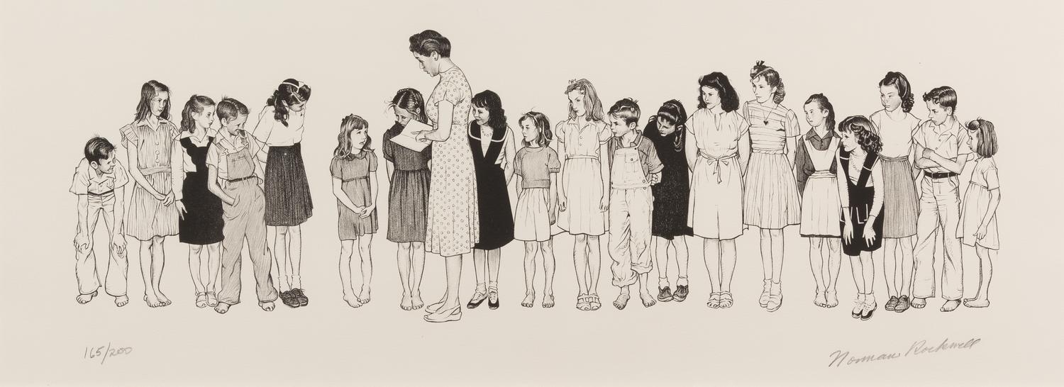 Norman Rockwell, (American, 1894-1978), The Spelling Bee, 1970