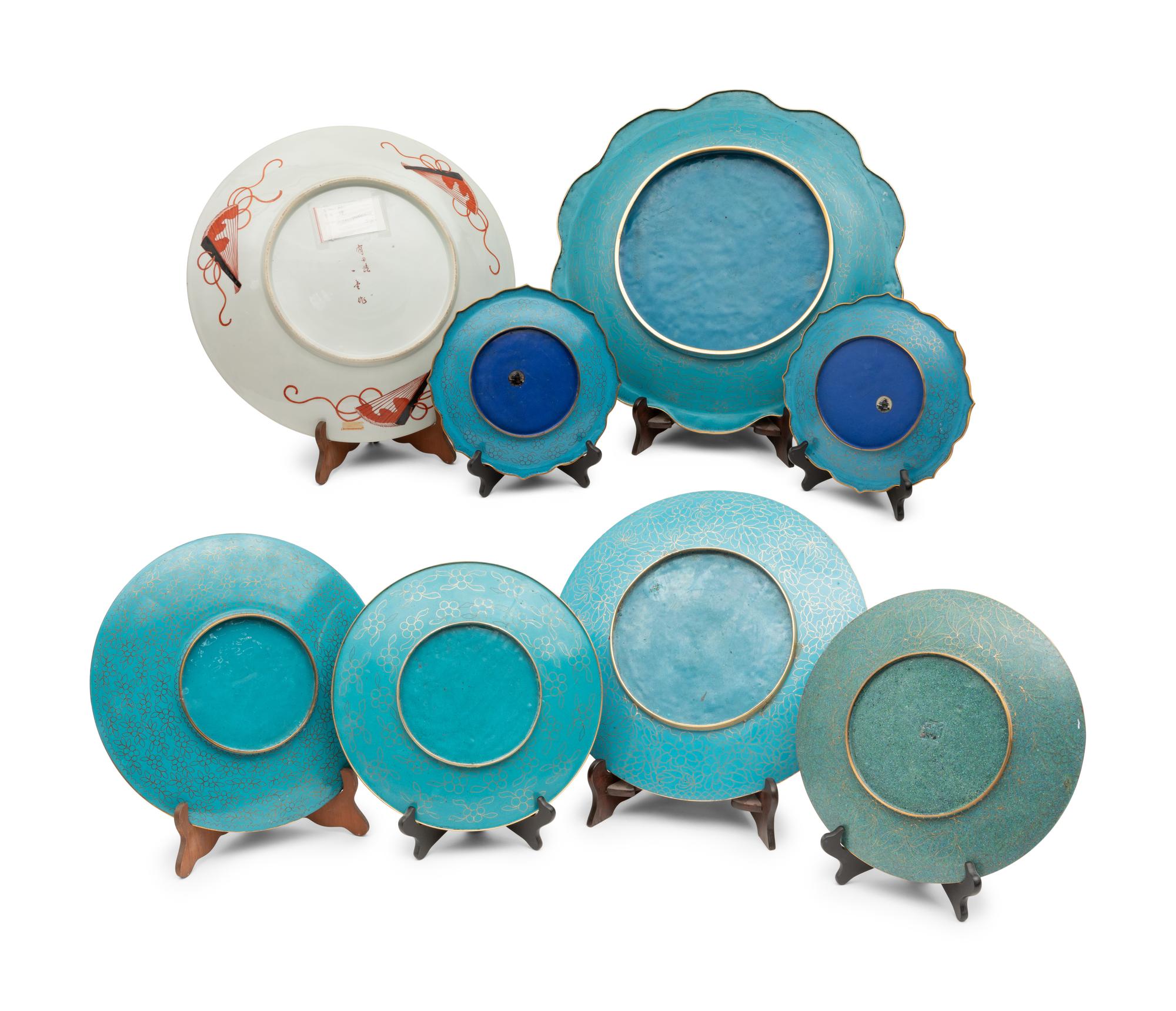 Eight Japanese Cloisonné Chargers
