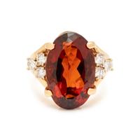 CITRINE AND DIAMOND RING