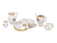 A Royal Copenhagen Gold Rose Porcelain Dinner Service