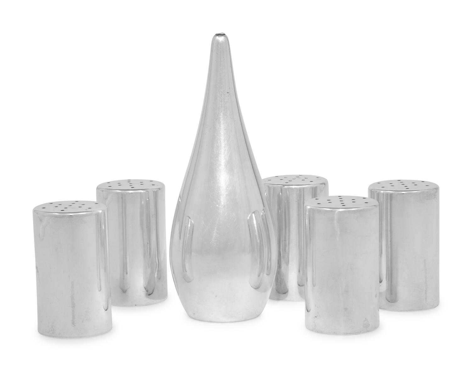 Six Allan Adler Silver Table Articles