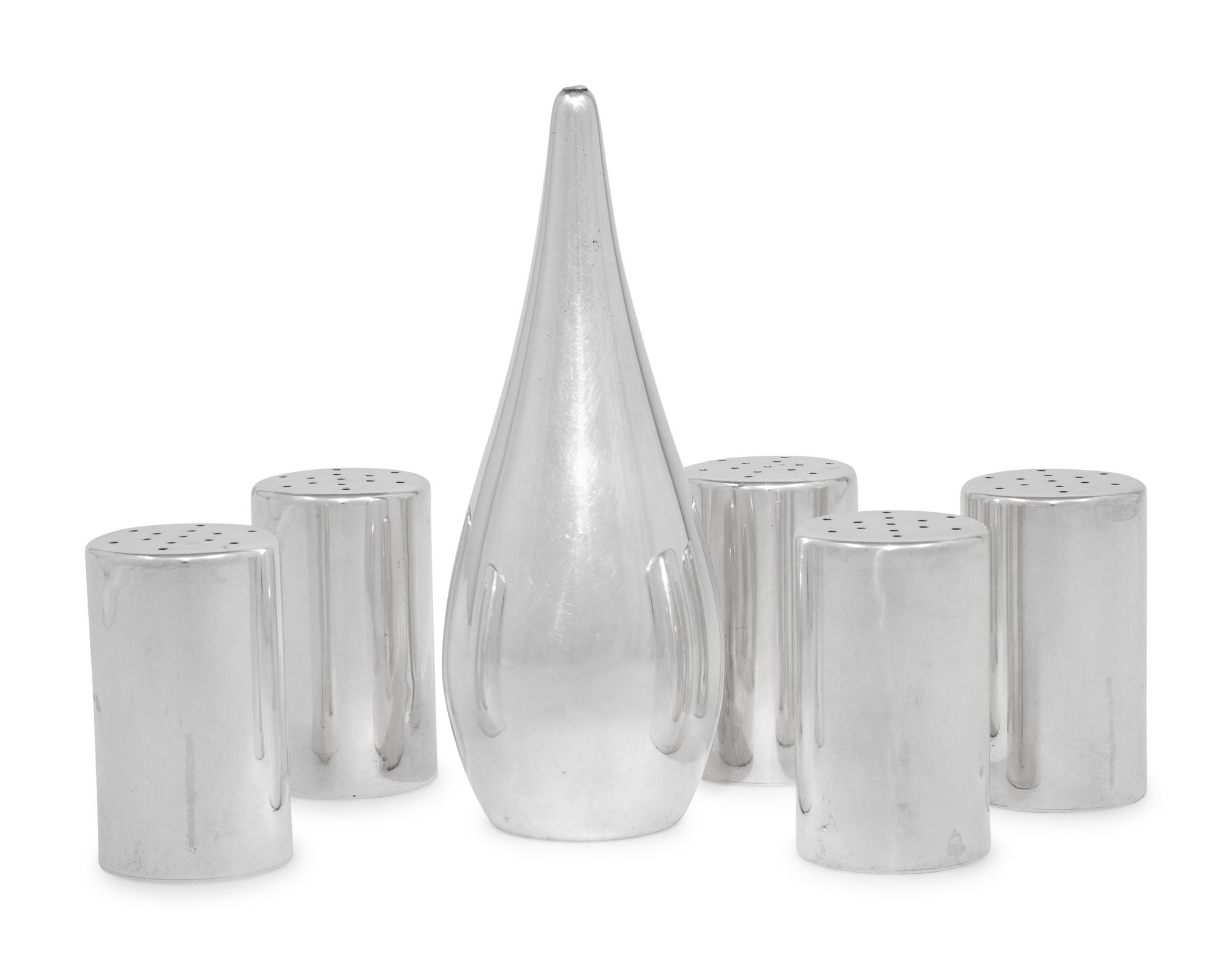 Six Allan Adler Silver Table Articles