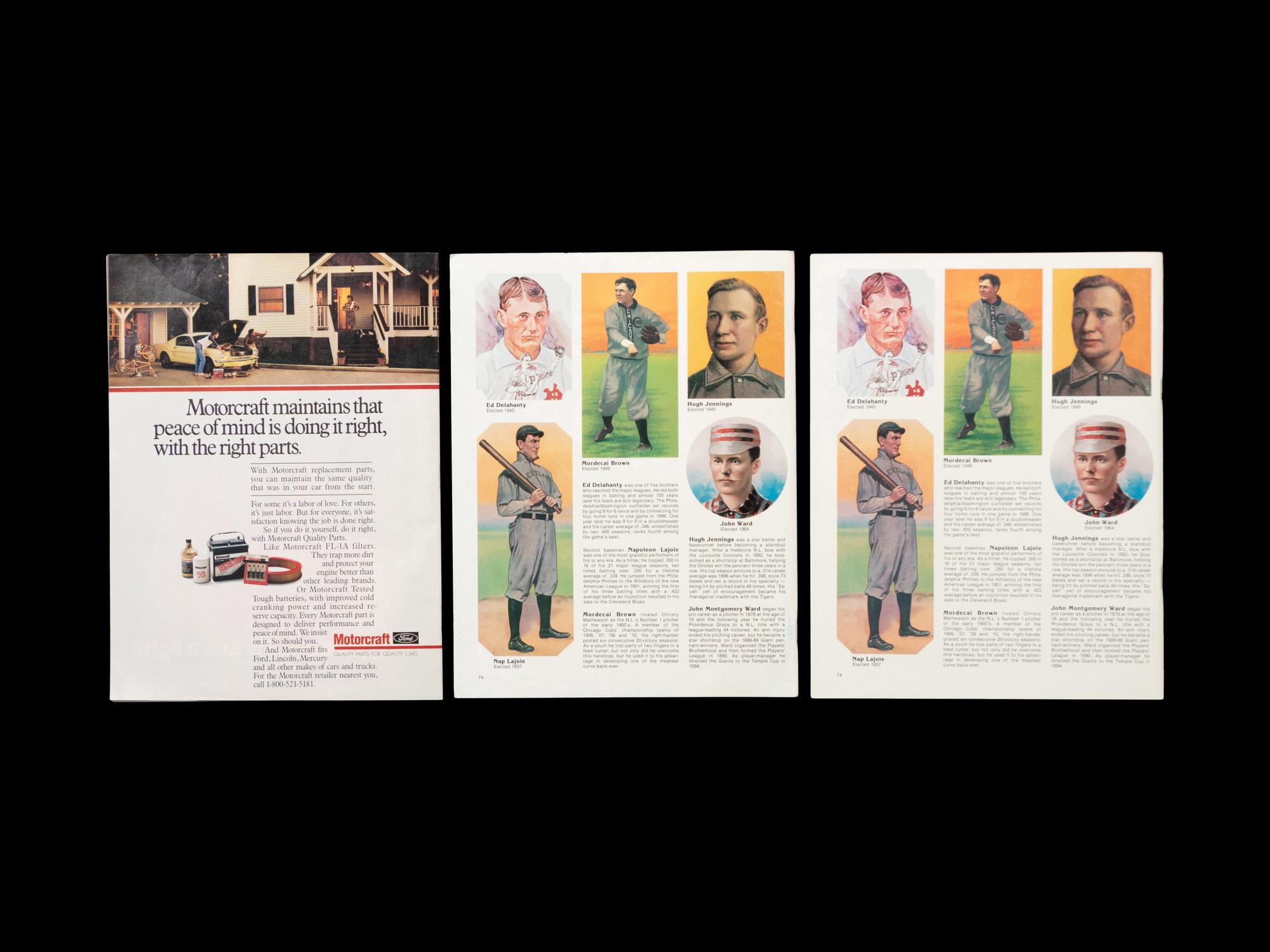 A Group of Three Autographed Baseball Hall of Fame Induction Programs,