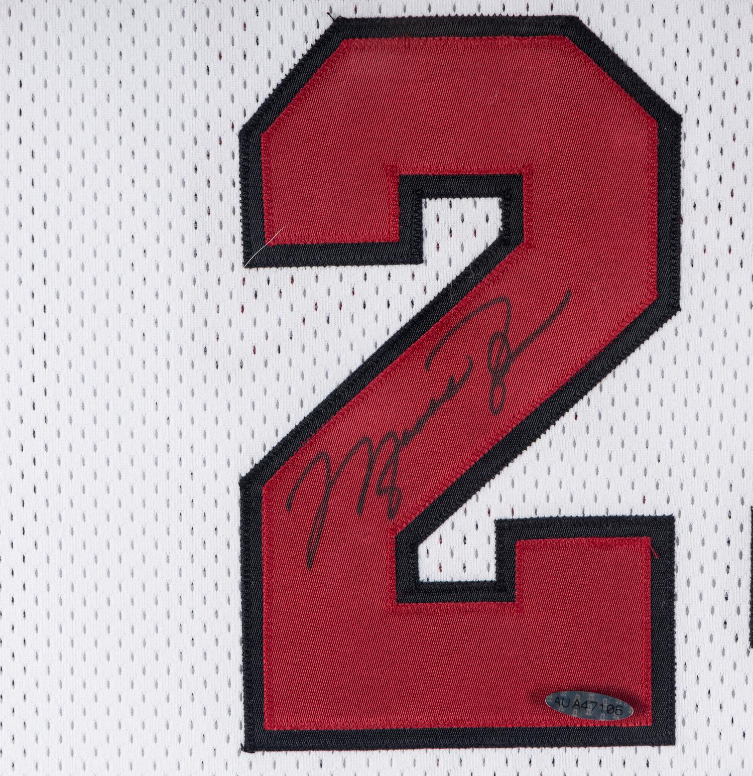 A Michael Jordan Signed Autograph Chicago Bulls Jersey (Upper Deck Authenticated),