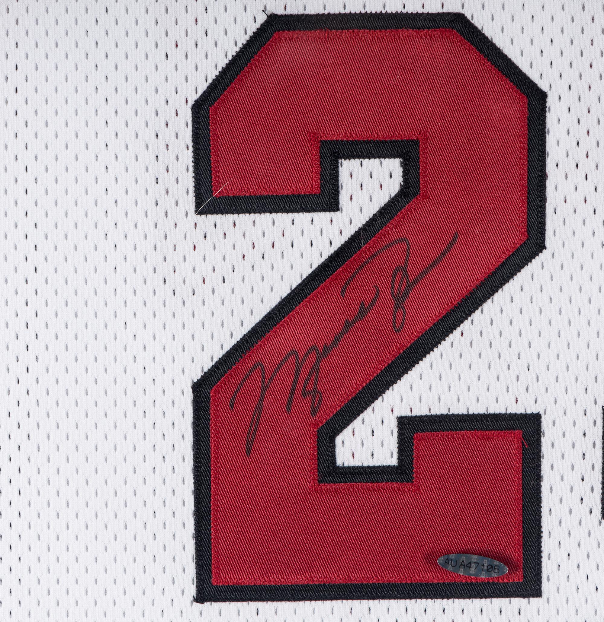 A Michael Jordan Signed Autograph Chicago Bulls Jersey (Upper Deck Authenticated),