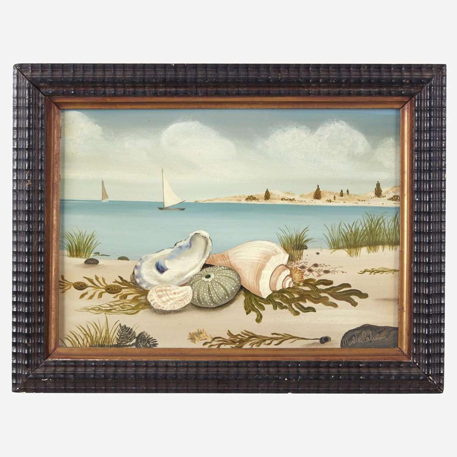 Martha Cahoon (1905-1999) Beach Scene with Seashells