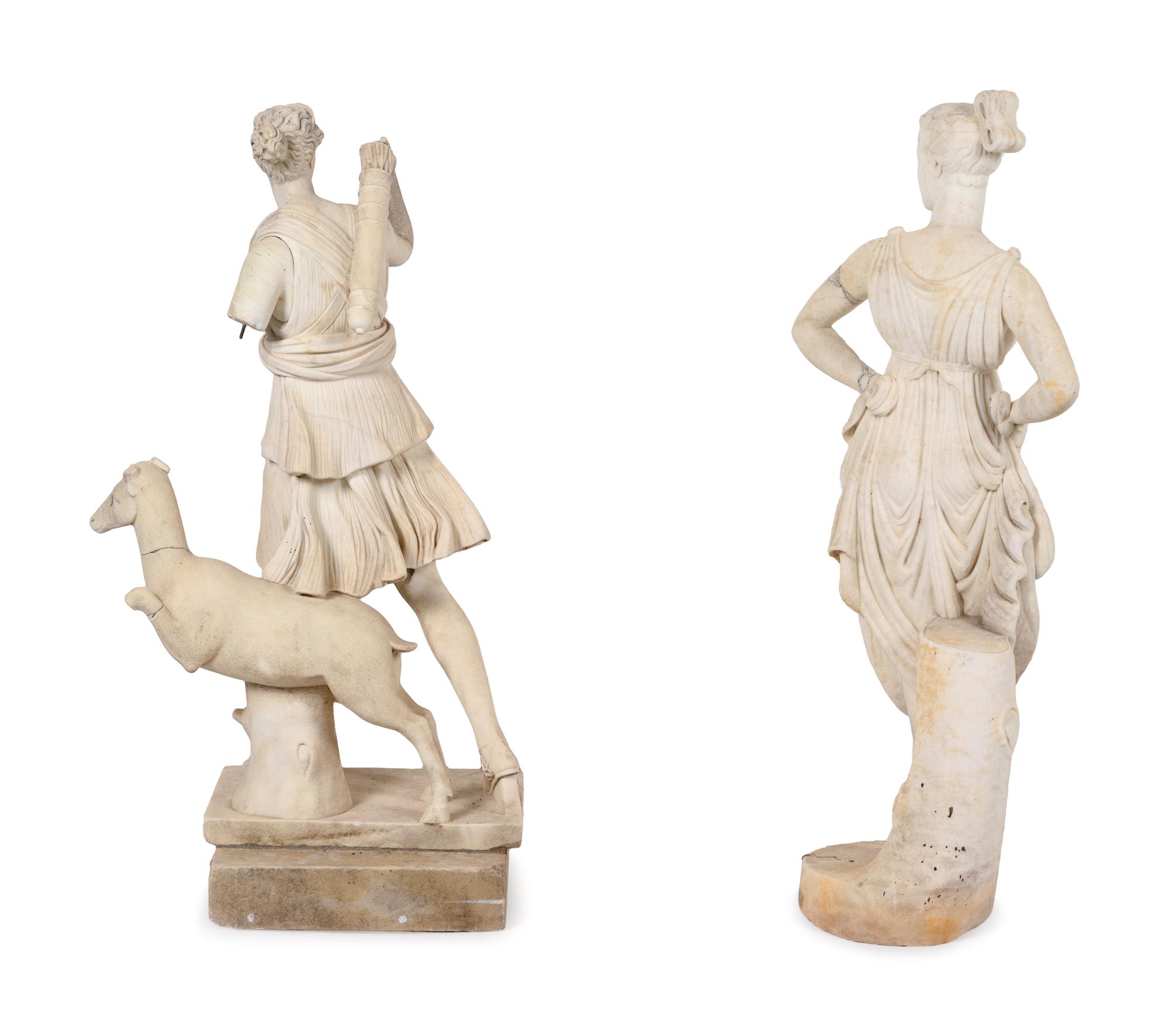 Two Grand Tour Marble Sculptures