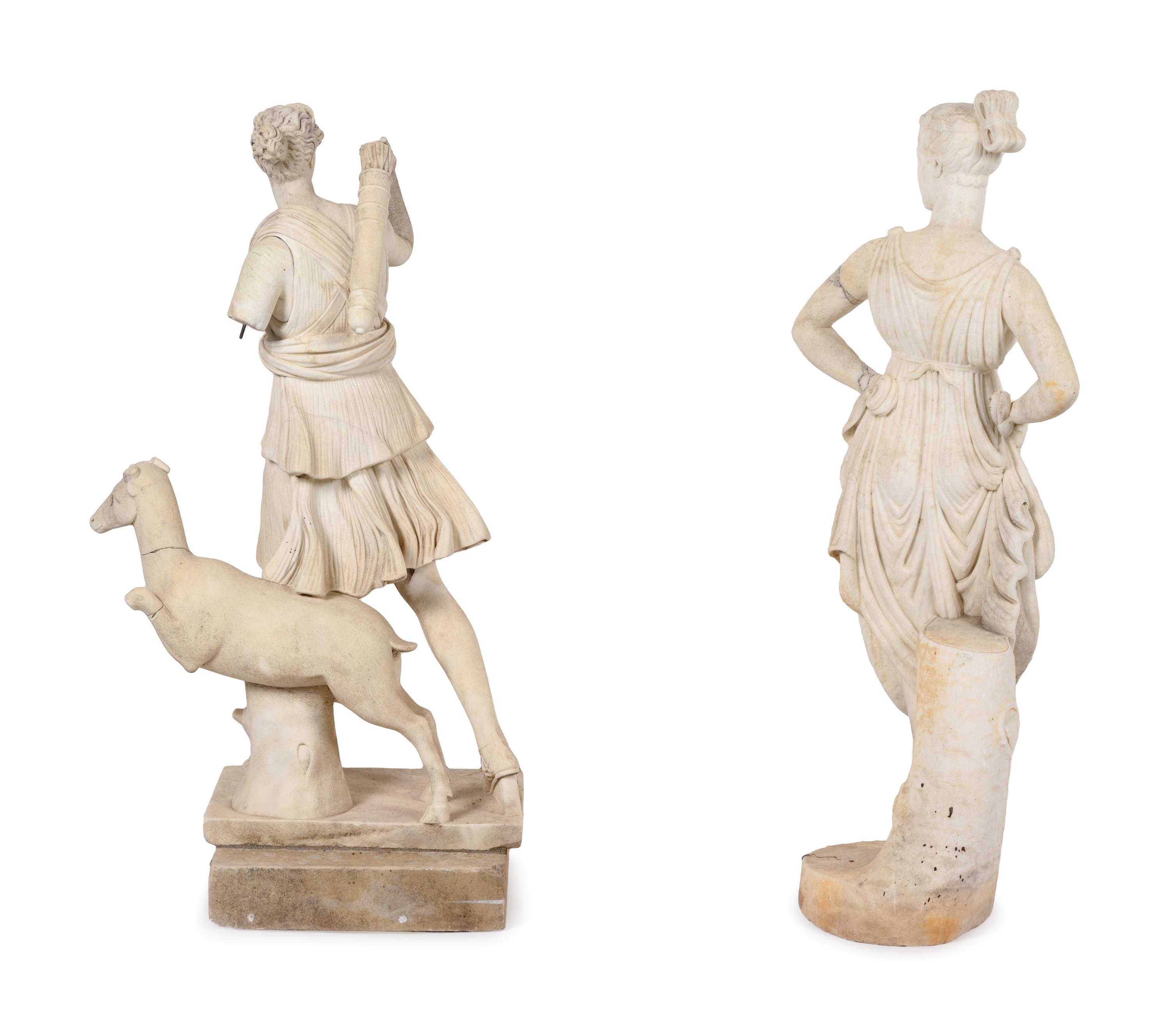 Two Grand Tour Marble Sculptures
