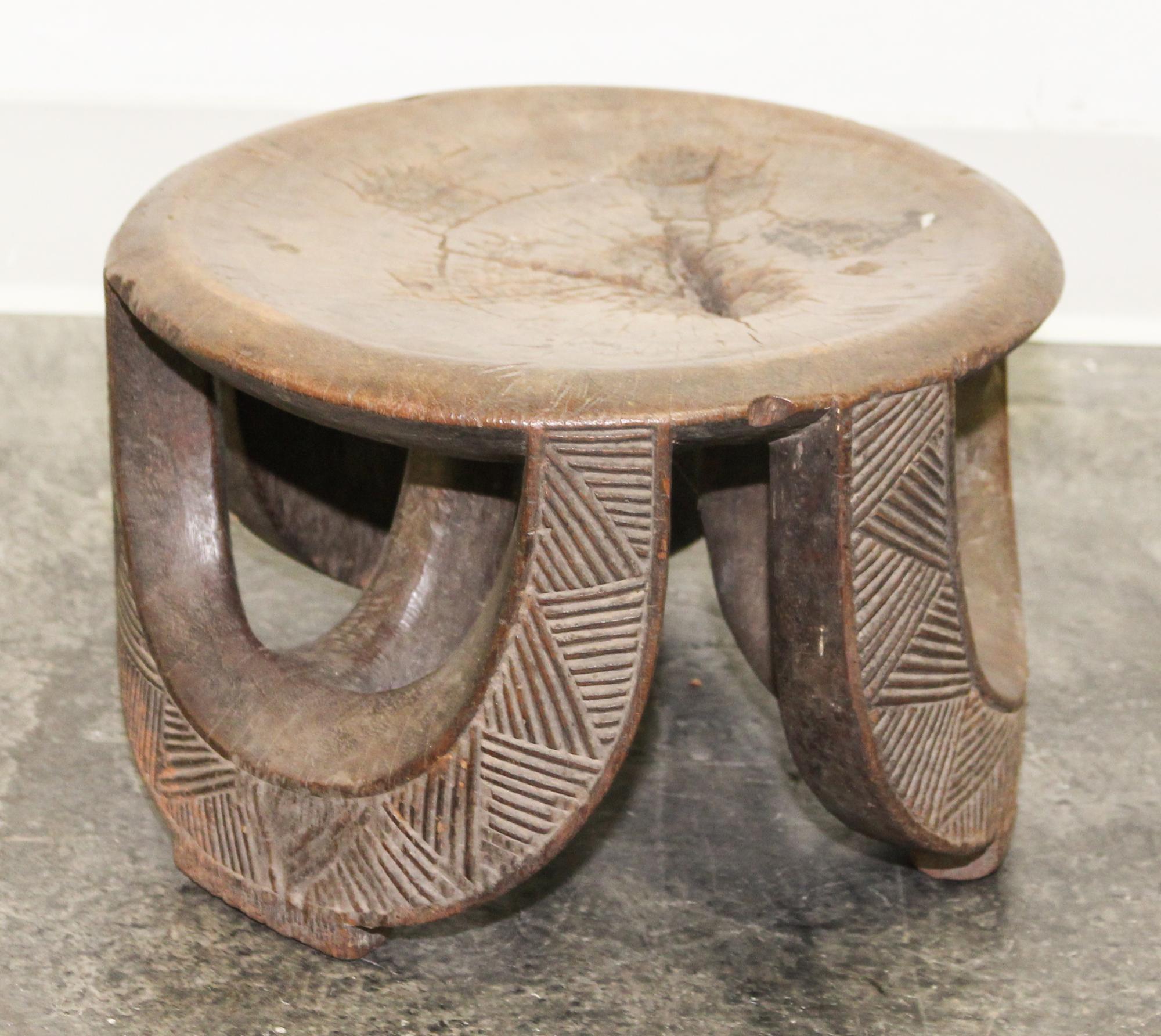 An African Iron Wood Stool. Height 8 inches.