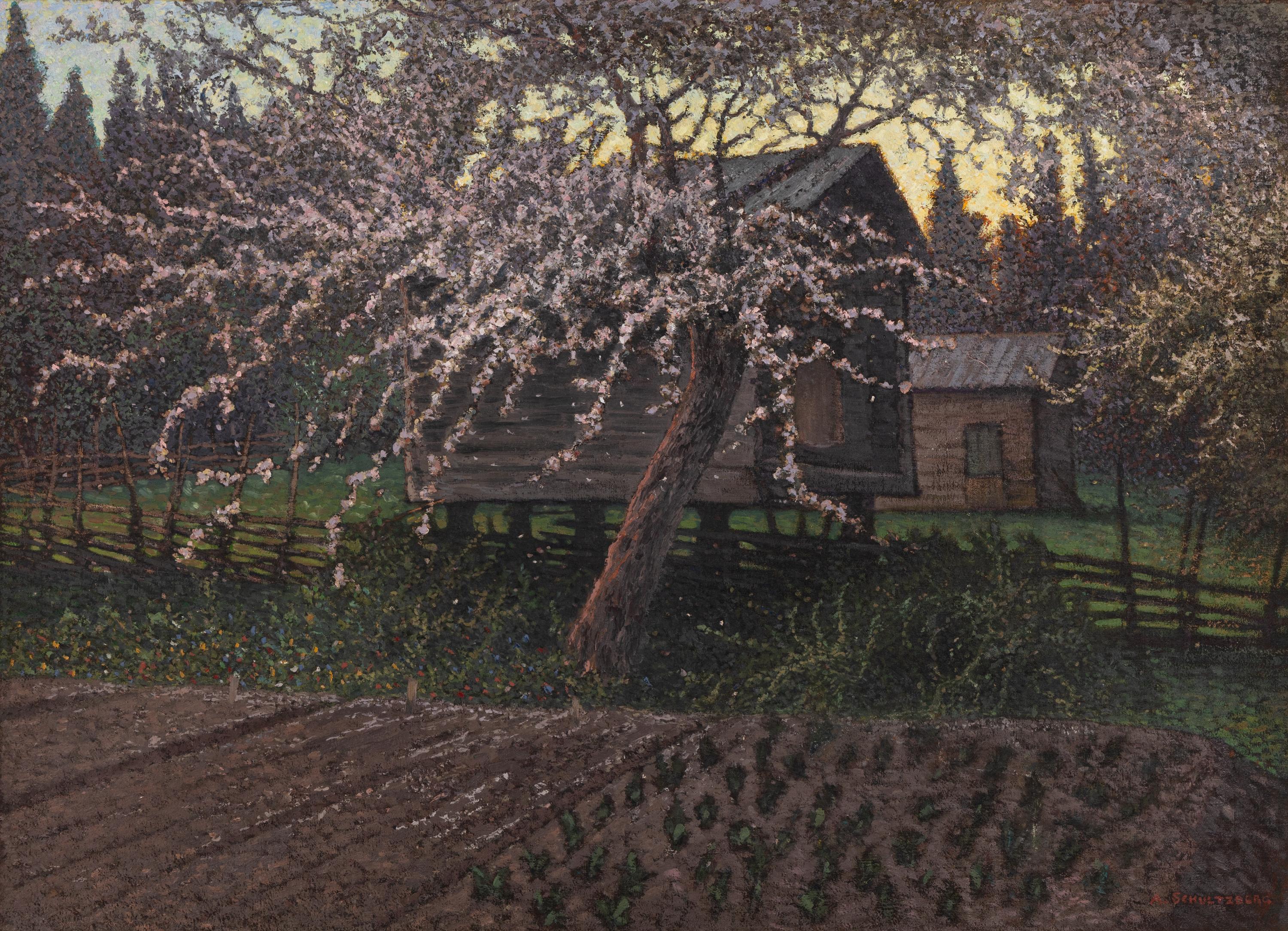 Anshelm Schultzberg (Swedish, 1862-1945) — Midsummer Night in Dalecarlia, Sweden