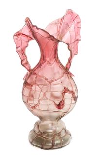 An Iridescent Glass Bottle Height 11 inches. — MANNER OF LOETZ