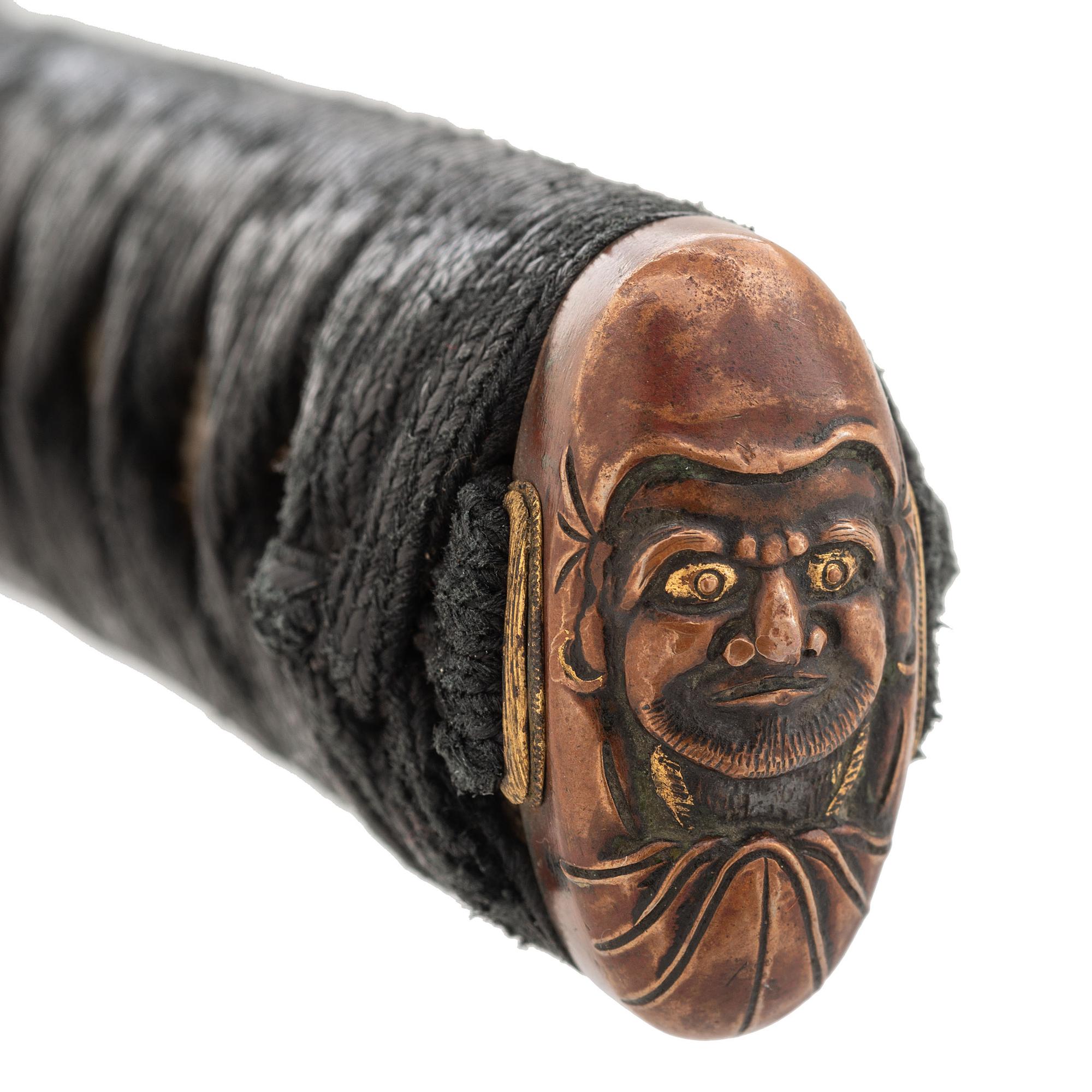 Japanese Katana Signed "Tanemitsu" with Daruma Kashira