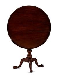 A Chippendale Figured Mahogany Tilt-Top Tea Table