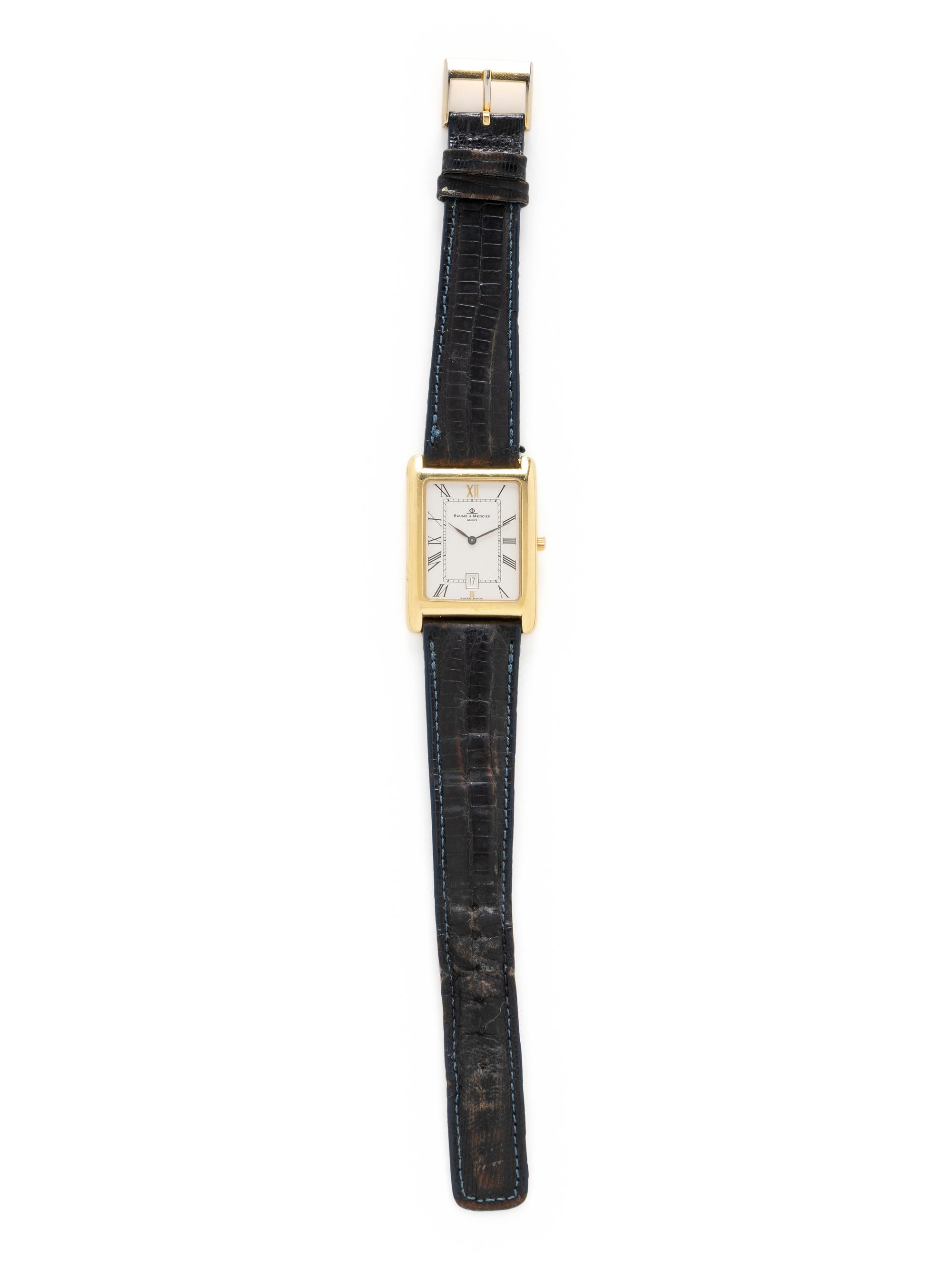 BAUME & MERCIER, YELLOW GOLD DATE WATCH