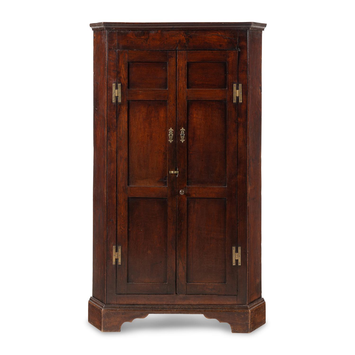 A George III Oak Corner Cabinet