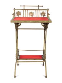 A Charles Parker Aesthetic Movement Brass Telephone Table — CIRCA 1890