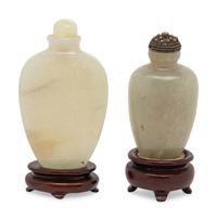Two Chinese Jade Snuff Bottles, 19th Century