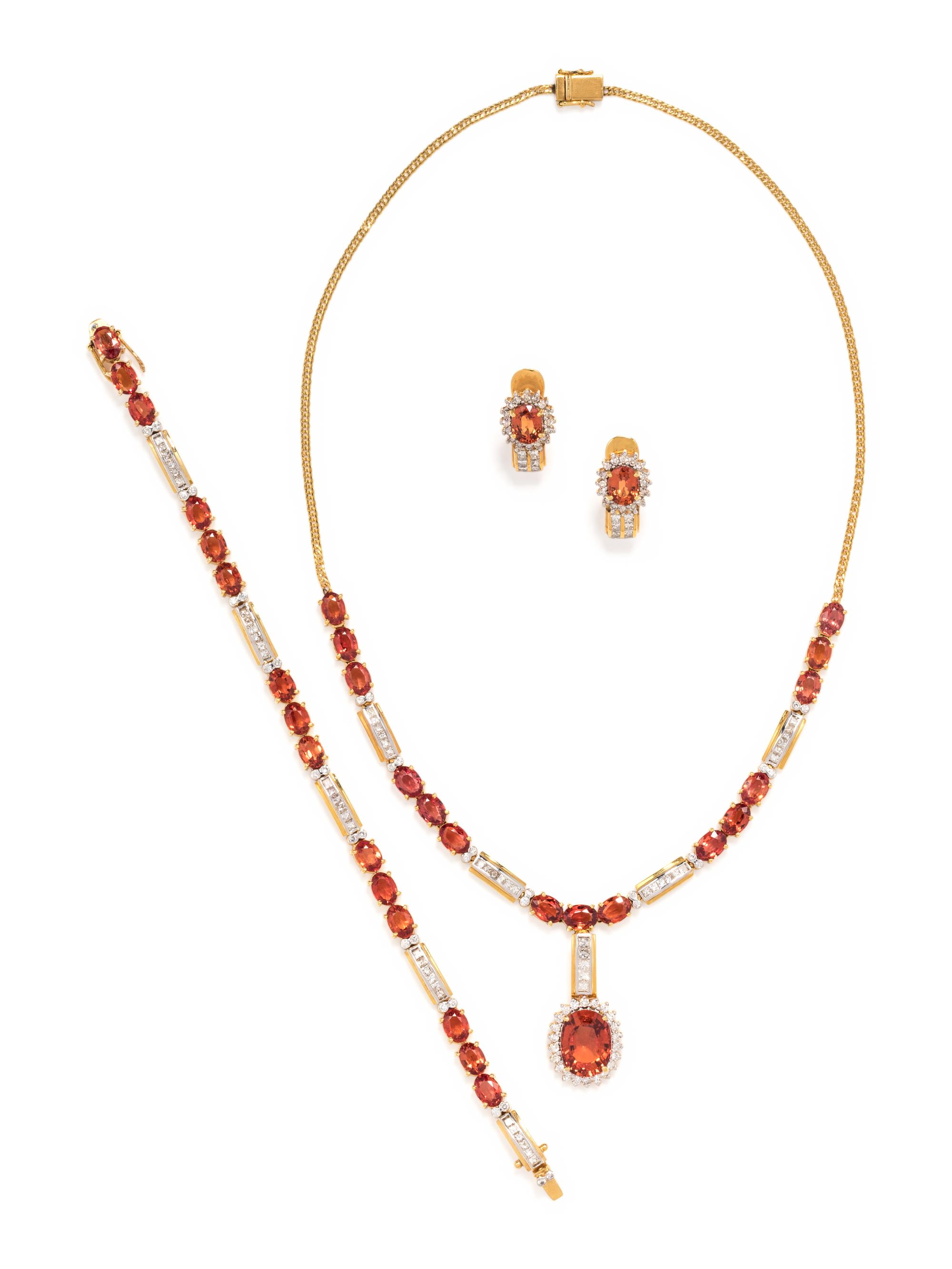 ORANGE SAPPHIRE AND DIAMOND SUITE