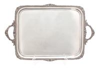 An English Silver Serving Tray , Atkins Brothers, Sheffield, 1932,