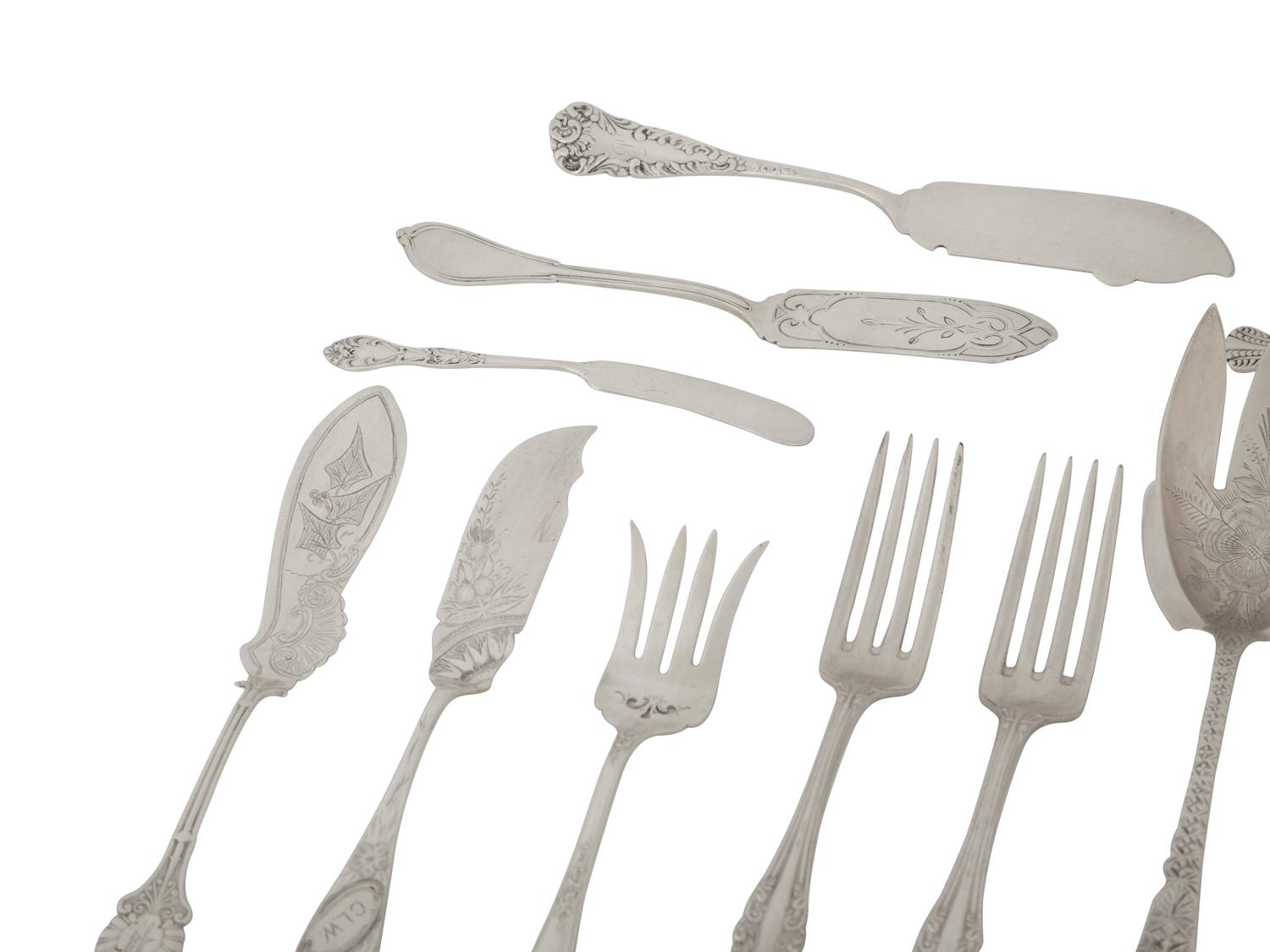 An Assorted Group of American Silver Flatware