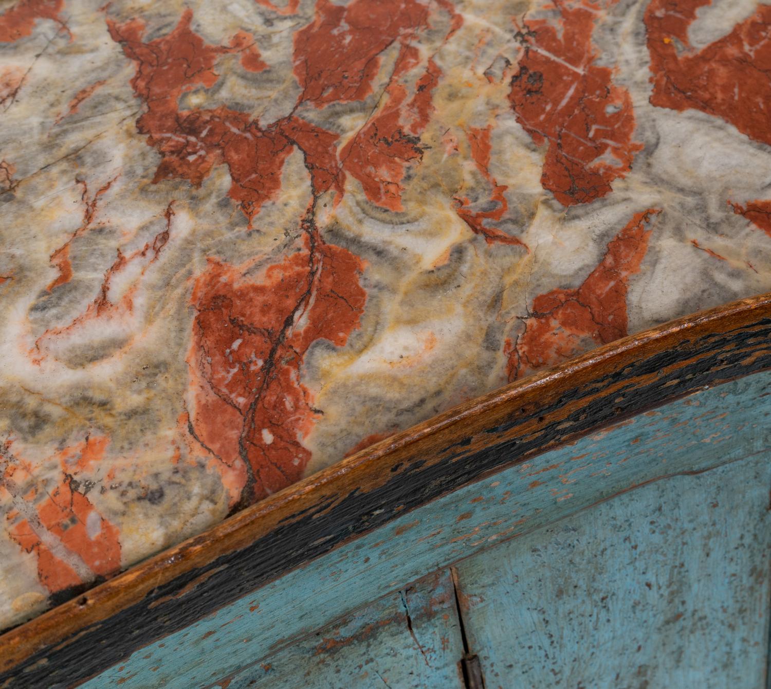 An Unusual Louis XV Provincial Blue-Painted Rafraichissoir — THIRD QUARTER 18TH CENTURY