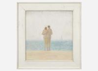 Richard Eurich (British, 1903-1992) - Nude Couple on Beach