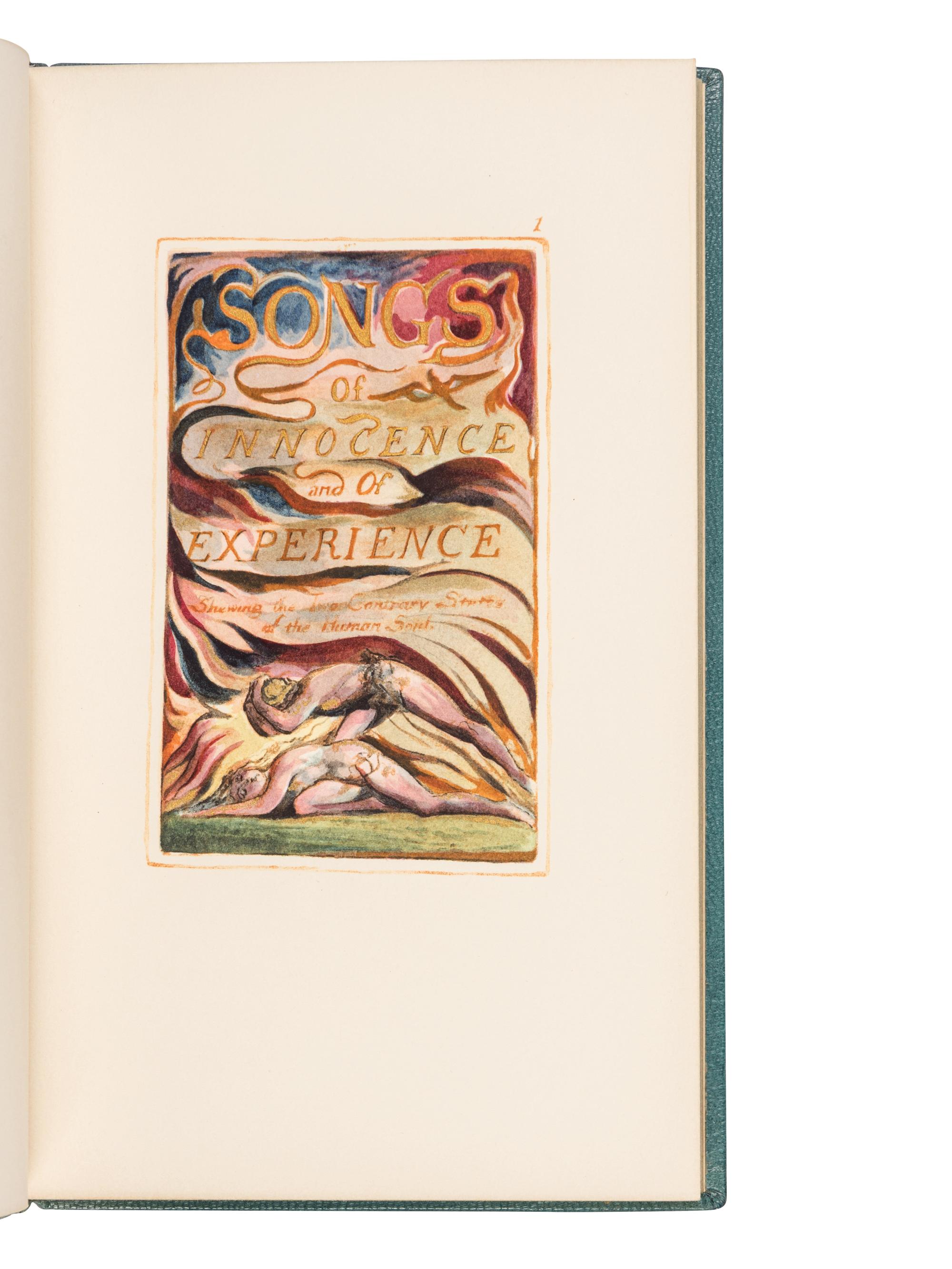 BLAKE, William (1757-1827). Songs of Innocence . London: The Trianon Press for The William Blake Trust, 1954.