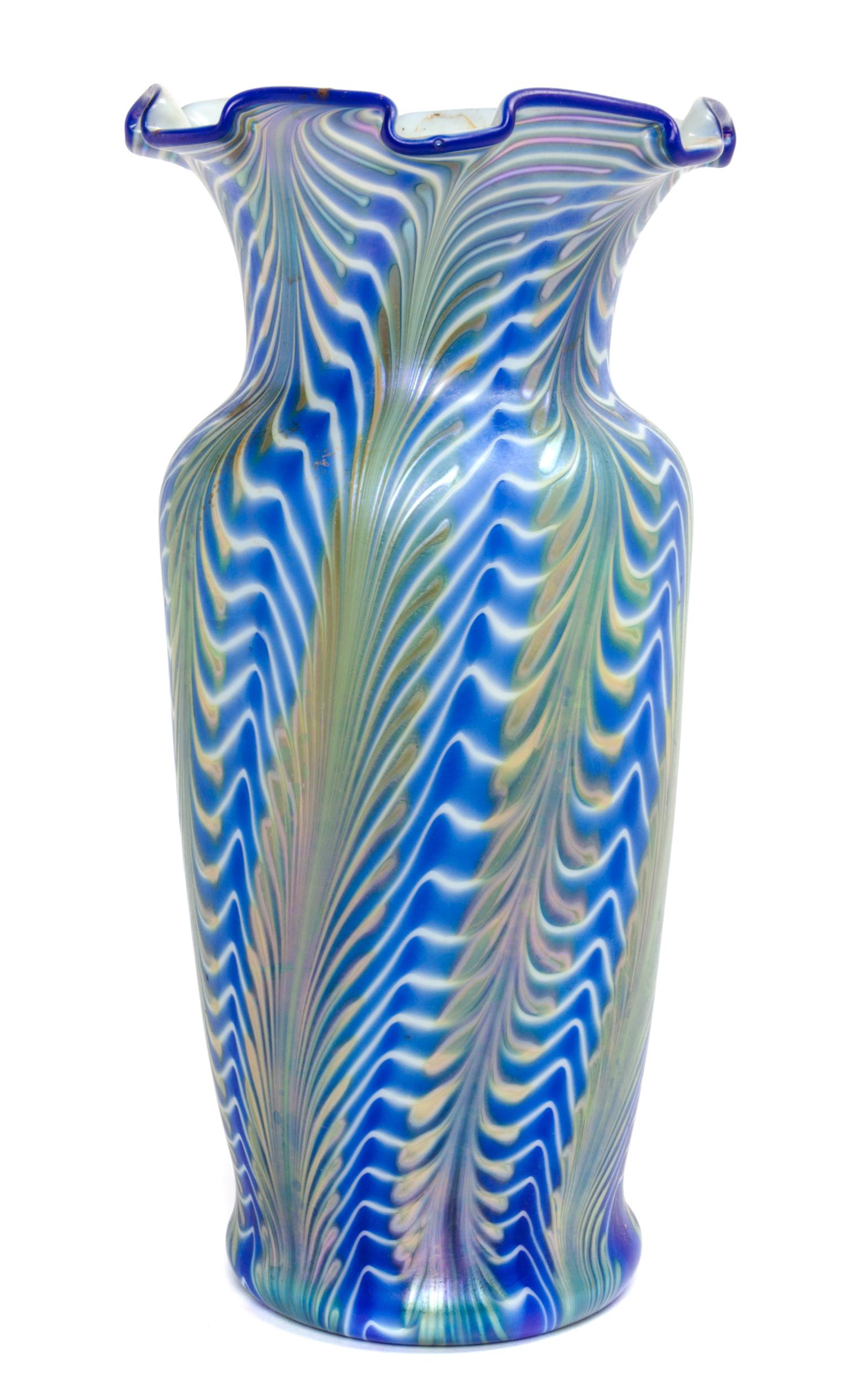 A Studio Glass Vase Height 12 3/4 inches.