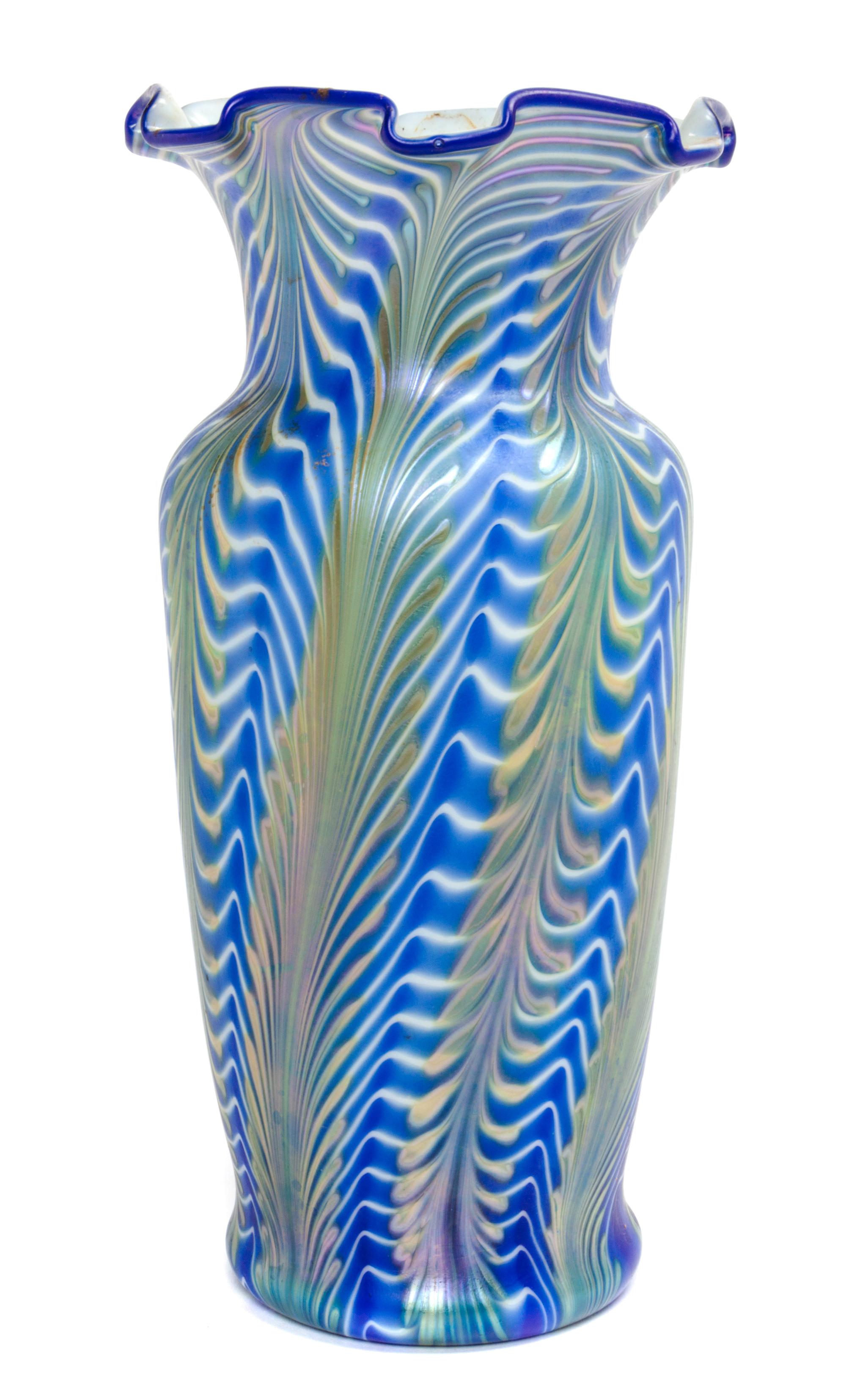 A Studio Glass Vase Height 12 3/4 inches.