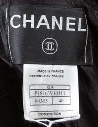 A Chanel Black Wool Double Breasted Coat, Size 40.