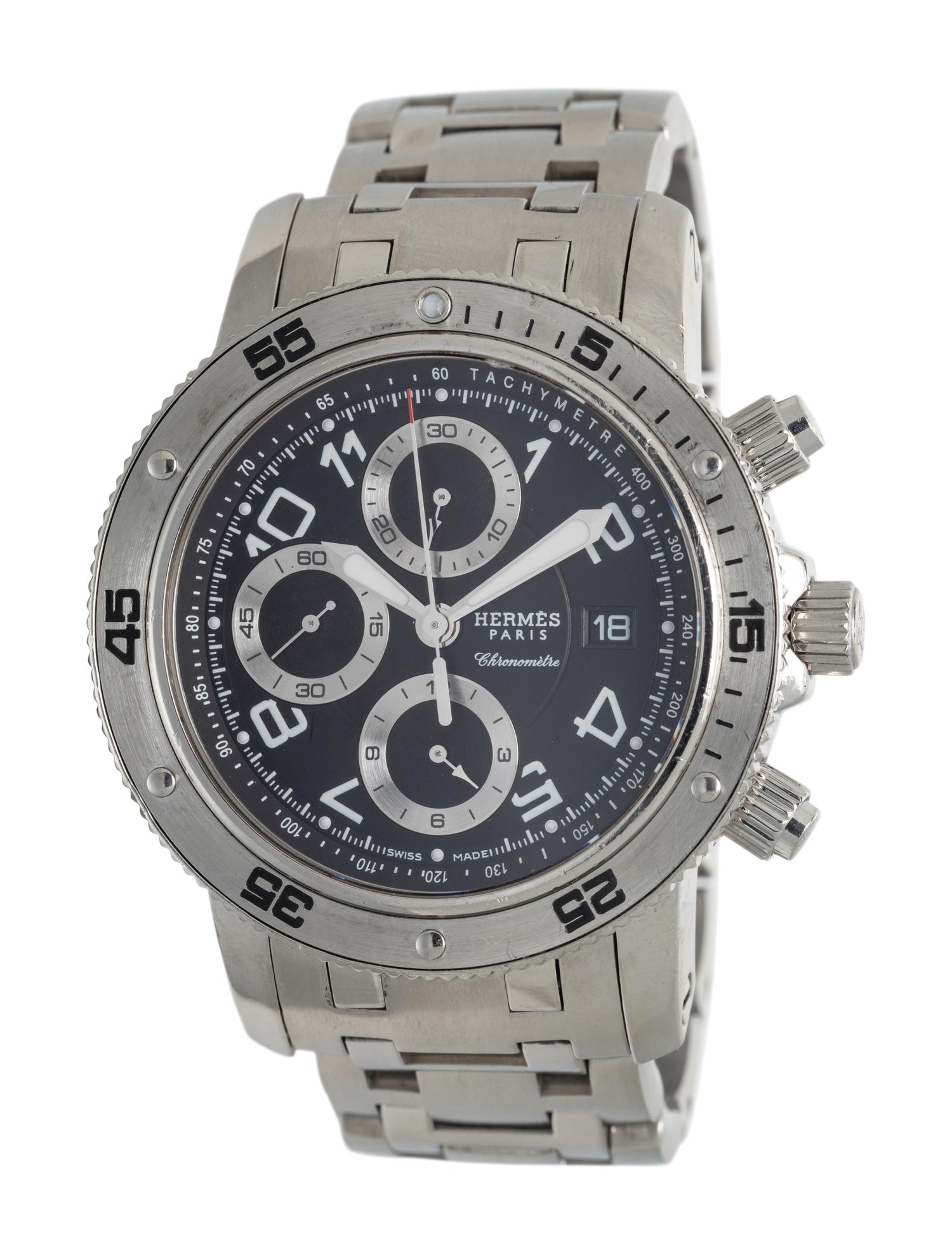 HERMÈS, REF. CP2.910 STAINLESS STEEL 'CLIPPER DIVER' WATCH