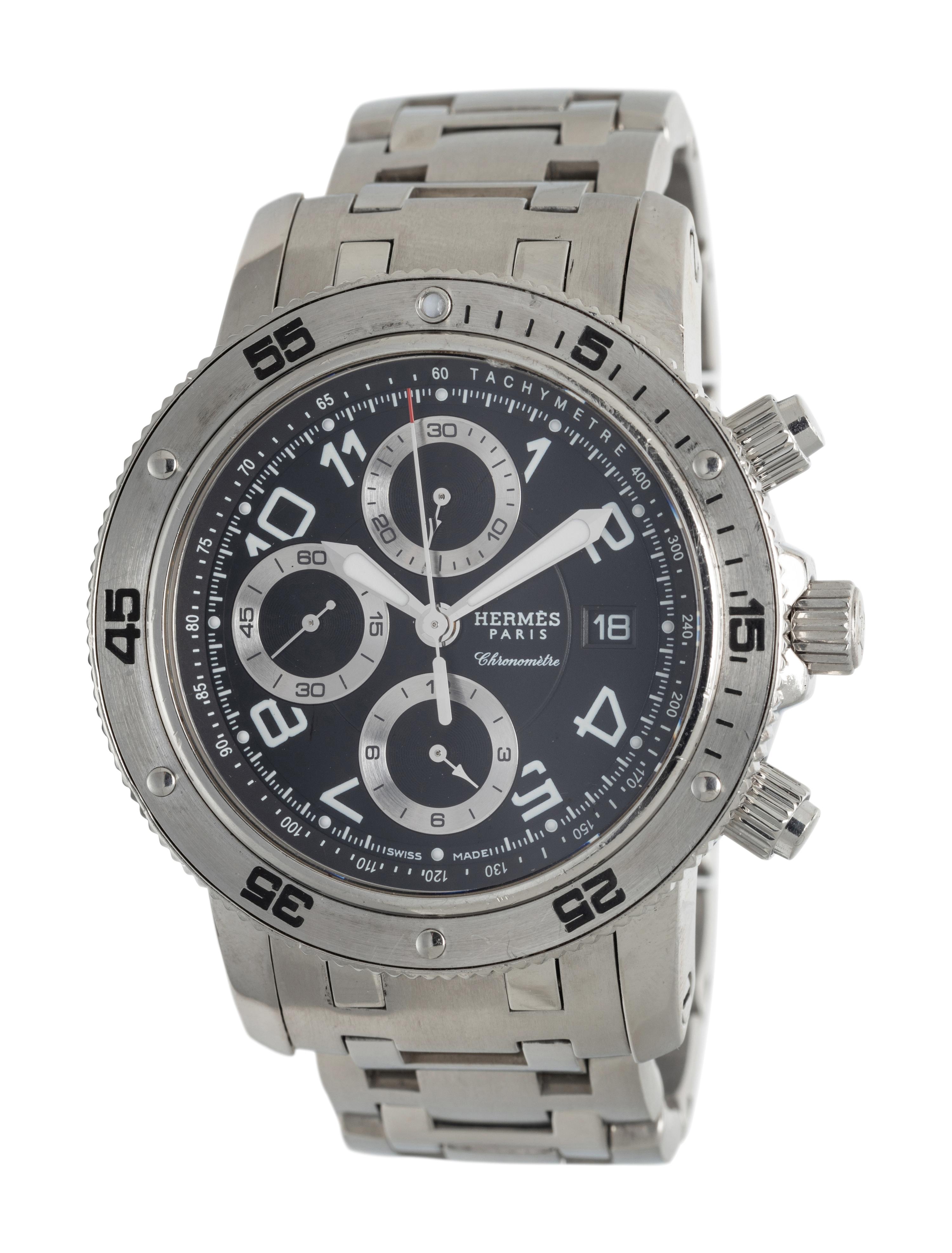 HERMÈS, REF. CP2.910 STAINLESS STEEL 'CLIPPER DIVER' WATCH